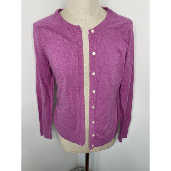 Lands' End Sweaters - Eddie Bauer Women's Cardigan Sweater Sz L  Purple Long Sleeve Button Down